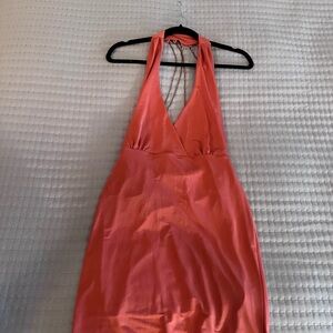 Fashion Nova Orange Sheath Cocktail Dress